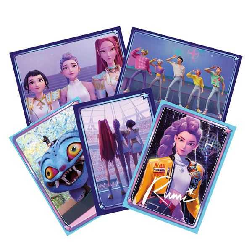 k-pop demon hunter stickers cards sobre 5 cartas (bizak - 64395100)