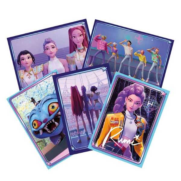 k-pop demon hunter stickers cards sobre 5 cartas (bizak - 64395100)