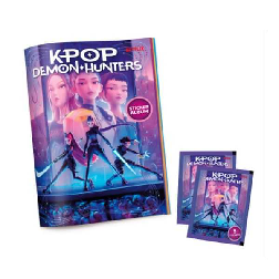 k-pop demon hunters starter album+stickers cards (bizak - 64395101)