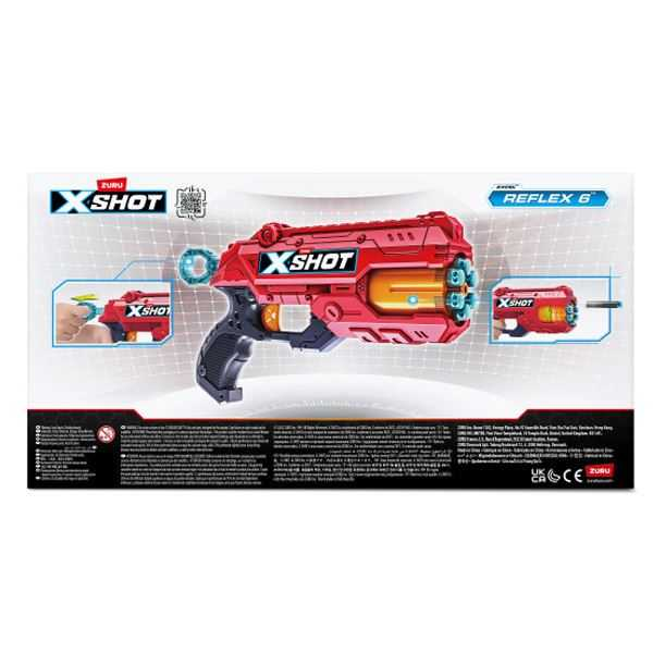 x-shot pistola de dardos reflex 6 dardos (zuru - 36433)