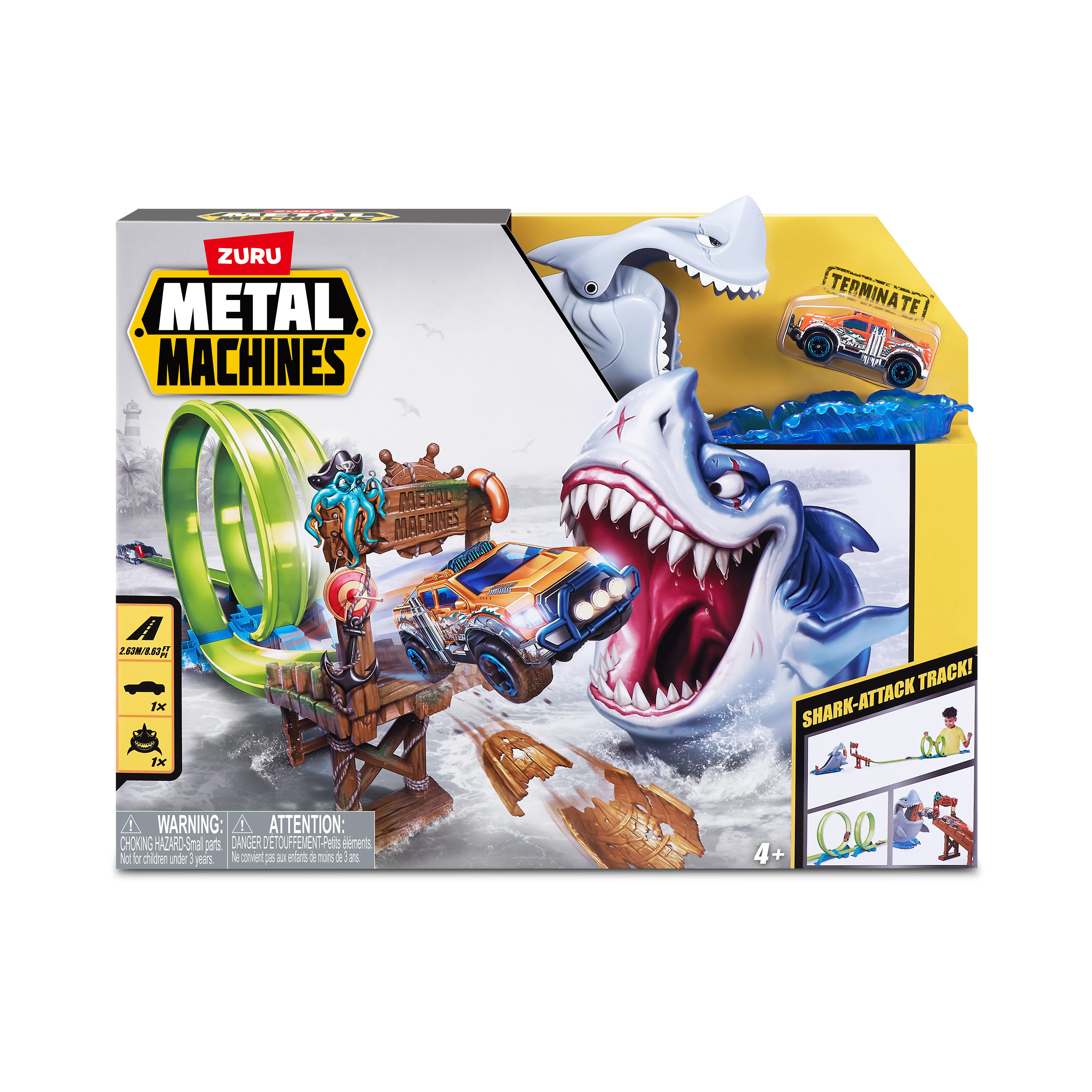 zuru metal machines pista tiburon playset (zuru - 6760)