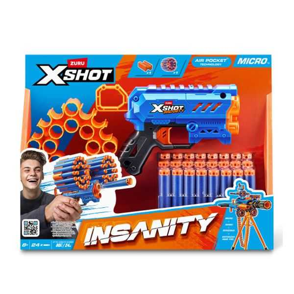 x-shot pistola de dardos insanity micro (zuru - 36795)