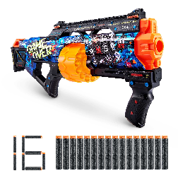 x-shot pistola skins last stand con 16 dardos (zuru - 365189)