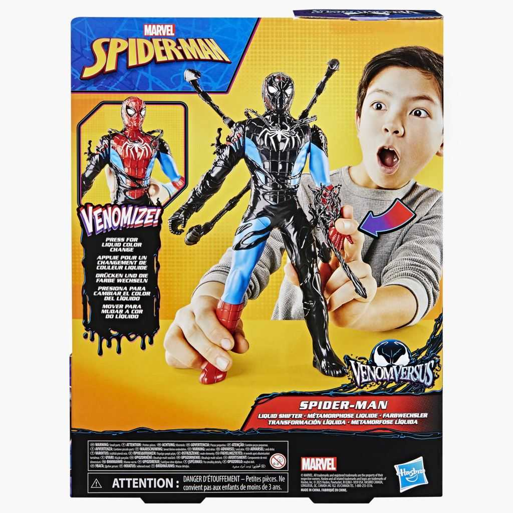 spiderman venomversus figura transformacion liquid