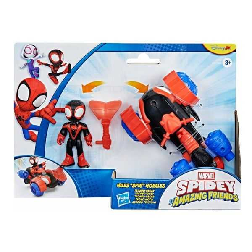 spidey spin morales y tecnomoto (hasbro - g24605x0)