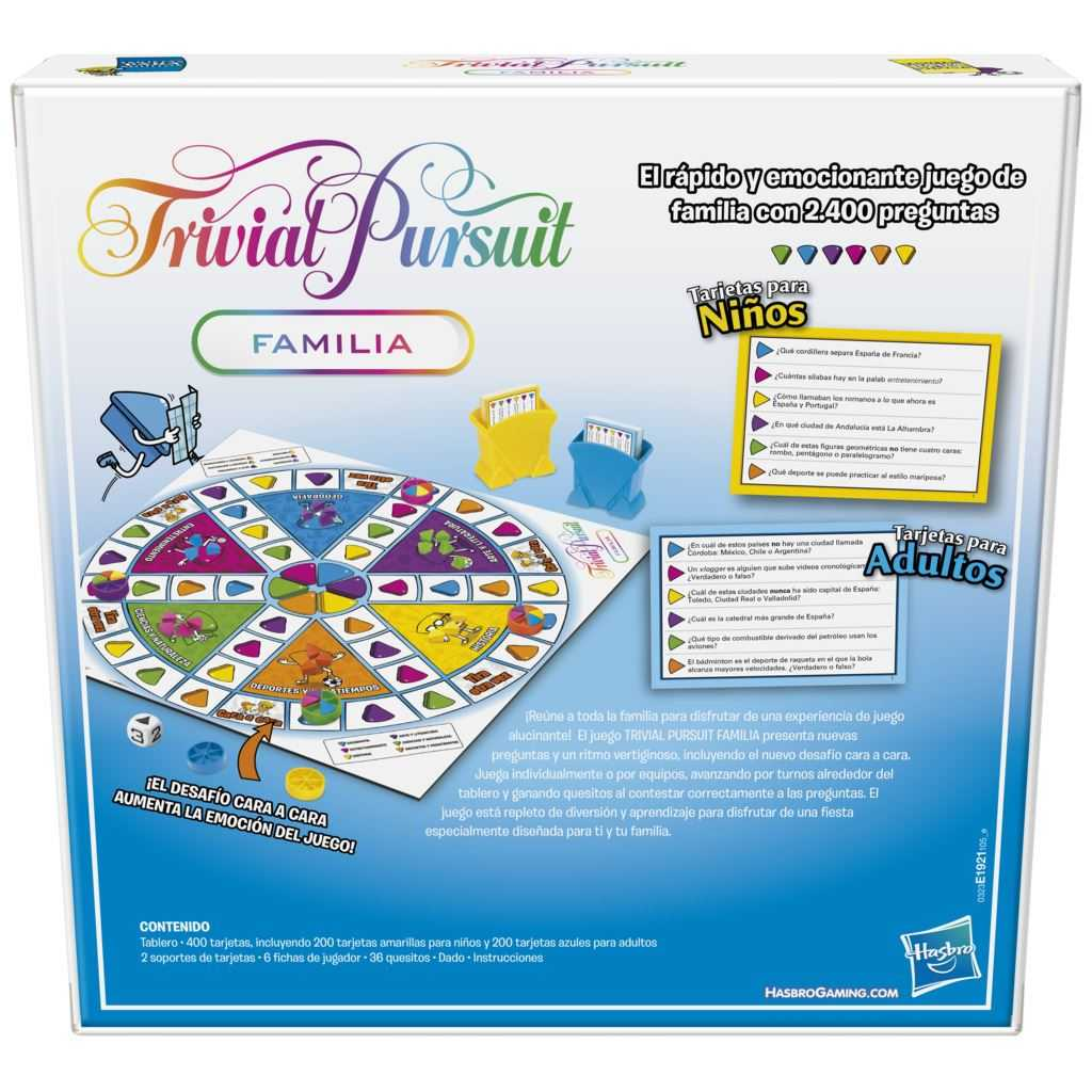 trivial pursuit edicion familia ( hasbro e1921105  )