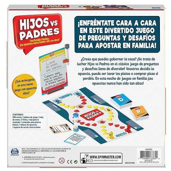 hijos contra padres el juego 2022  (spin master - 6065093)
