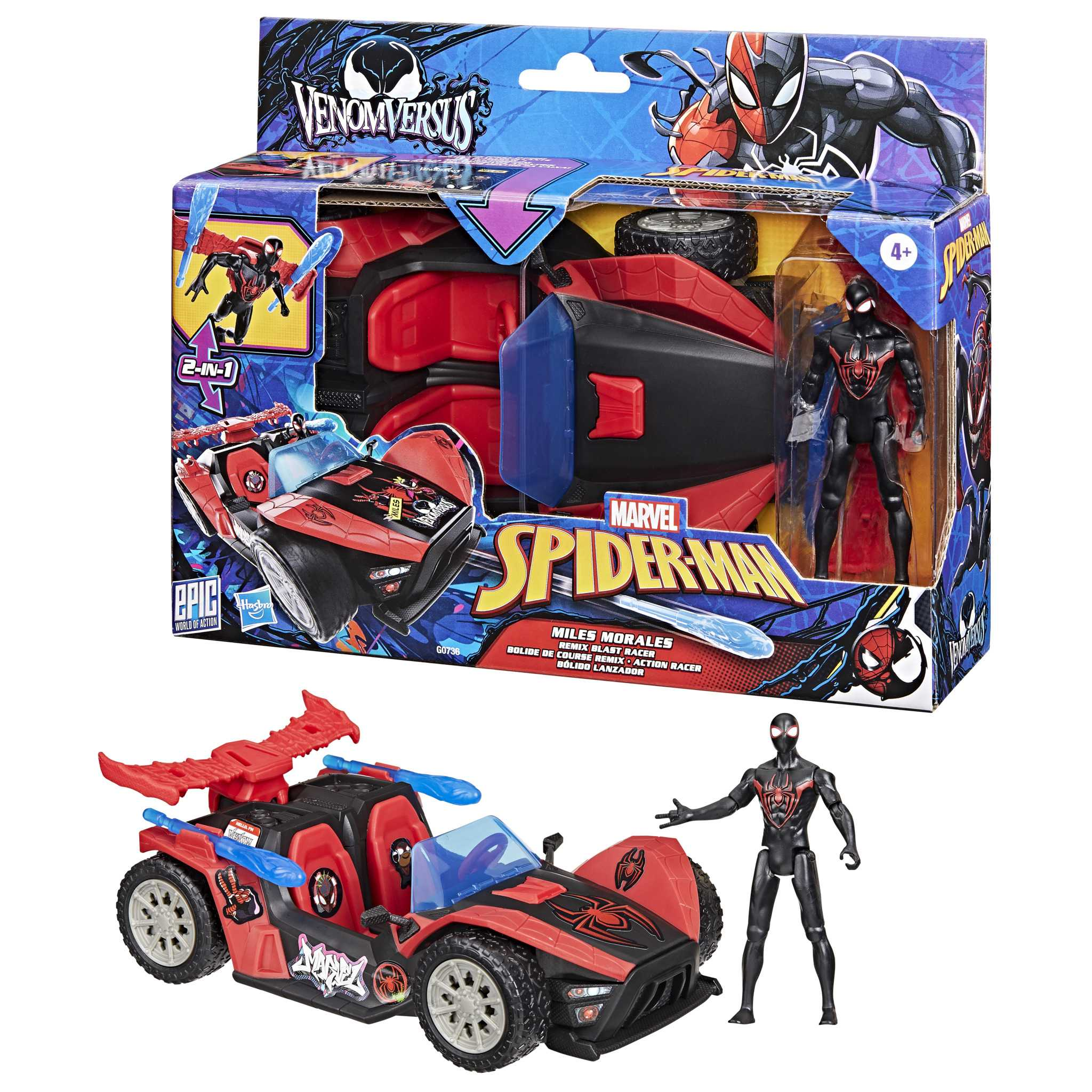 spiderman venomversus miles molares bolido lanzado (hasbro - g07365l0) spiderman venomversus miles molares bolido lanzado (hasbro - g07365l0)