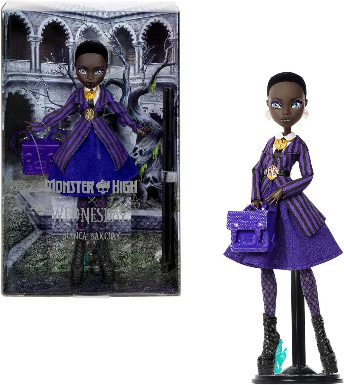 monster high wednesday muÑeca bianca barclay (mattel - jdr71)