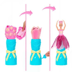 barbie petal pop muÑeca tulipan rosa (mattel - jmf57)