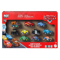 cars minis pack 10 coches surtidos (mattel - jbh06)