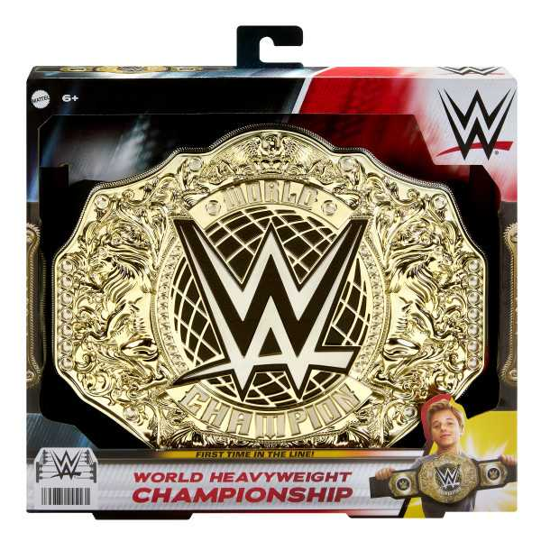 wwe cinturon campeon mundial pesos pesados (mattel - hyf18)