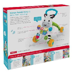 fisher-price aprende andador cebra ( mattel - dld87)