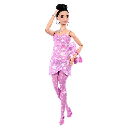 barbie deluxe muÑeca vestido estrella (mattel - jjn71)