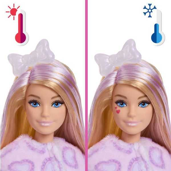 barbie cutie reveal lazos dulces gatito lila (mattel - jjp64)