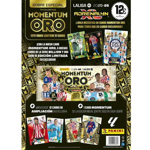 sobres momentum oro adrenalyn 2025-26 (panini - 8424248926809)