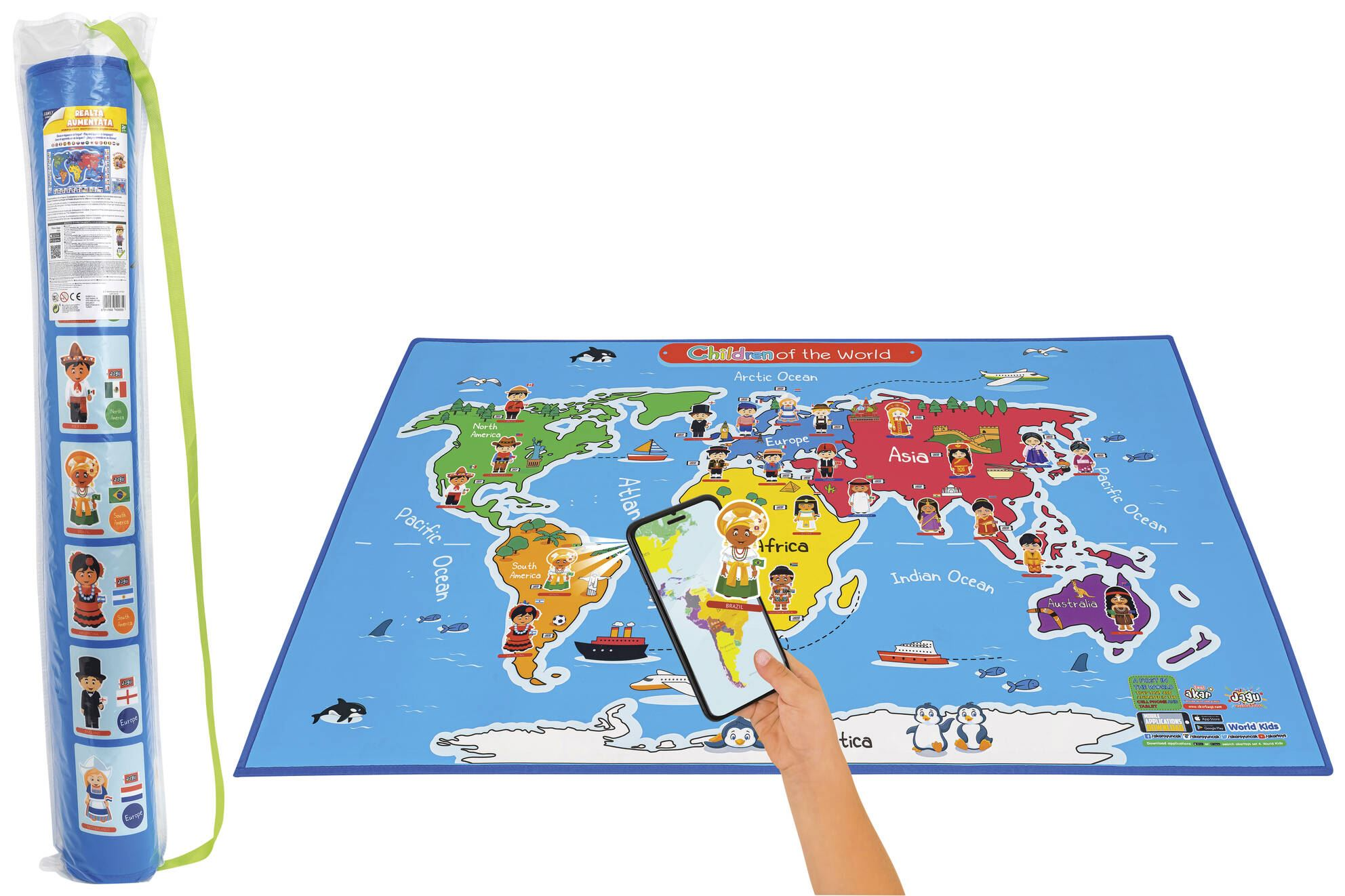 alfombra mundo eva realidad aumentada   (globo - 40935)
