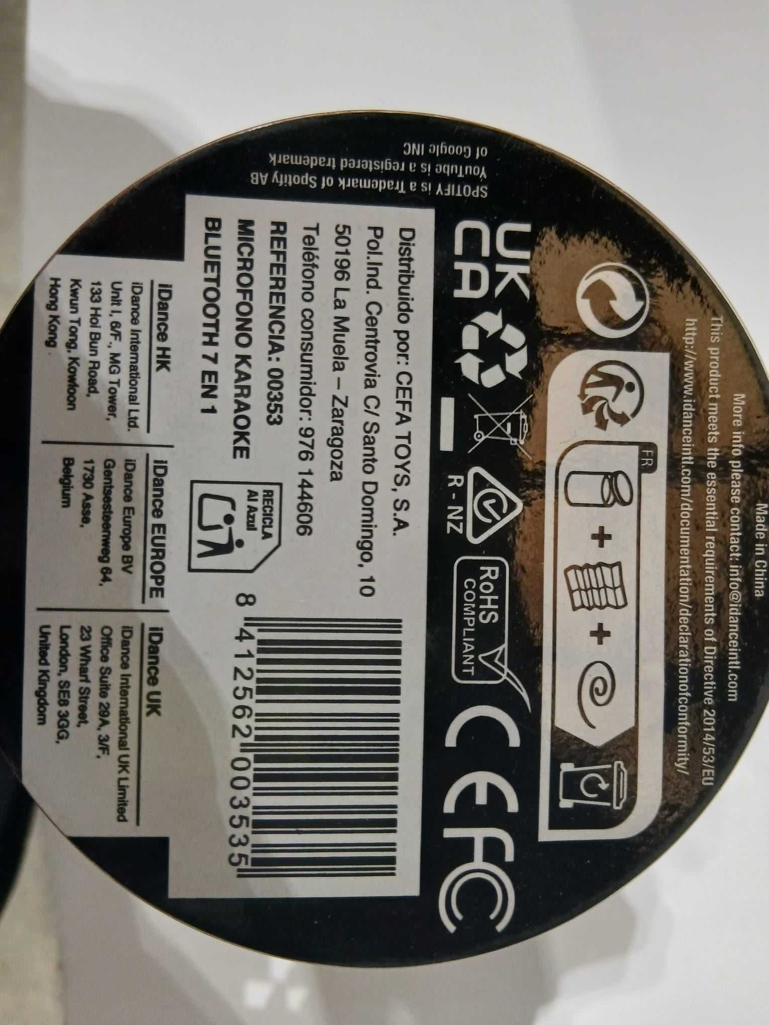 idance microfono karaoke 7 en 1 (cefa - 00353) idance microfono karaoke 7 en 1 (cefa - 00353)