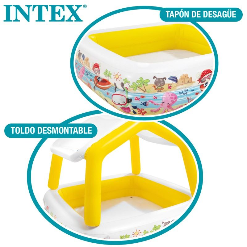 intex piscina hinchable con parasol (57470)