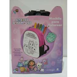 gabby´s dollhouse mochila para colorear (cefa - 00960)