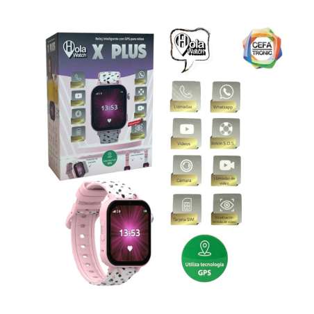 holawatch reloj inteligente x-plus pink ( cefa - 01137 )