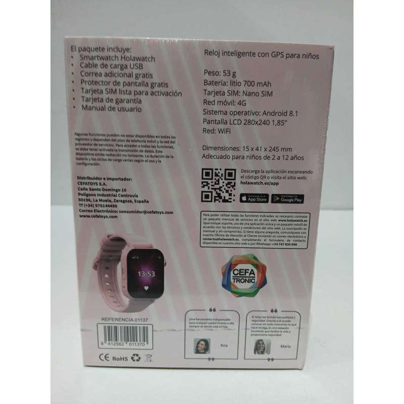 holawatch reloj inteligente x-plus pink ( cefa - 01137 ) holawatch reloj inteligente x-plus pink ( cefa - 01137 )