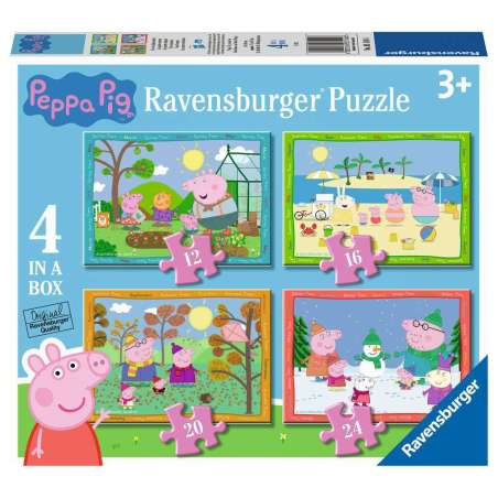 puzzle 4 in a box peppa pig (ravensburger - 12004104)