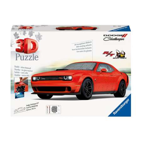 puzzle 3d 163 piezas dodge challenger rojo ( ravensburger - 11284 )