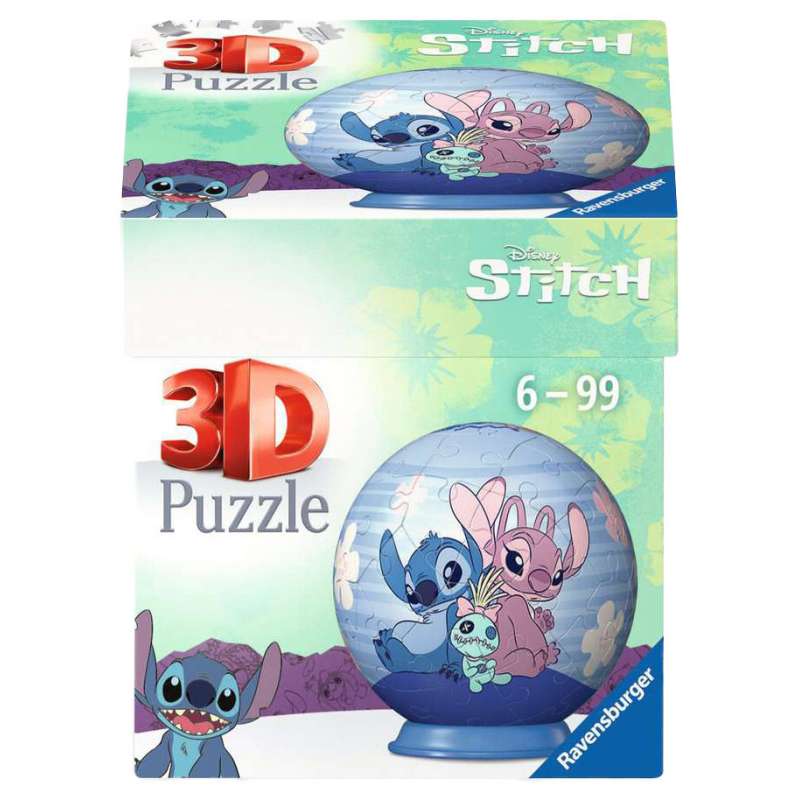 puzzle ball 3d 54 pzas stitch & angel disney (ravensburger - 11599) puzzle ball 3d 54 pzas stitch & angel disney (ravensburger - 11599)