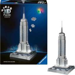 puzzle 3d 241 empire state building con luz led (ravensburger - 12008026)