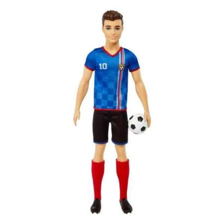barbie ken futbolista camiseta azul (mattel - hcn15)