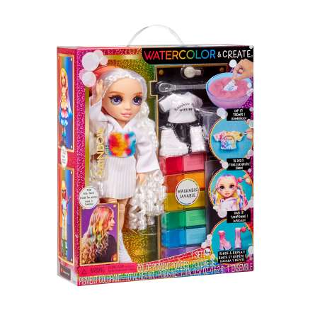 rainbow high muÑeca watercolor morado