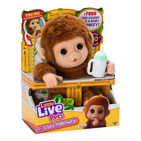 moose little live pets my baby monkey (moose toys - 26558)