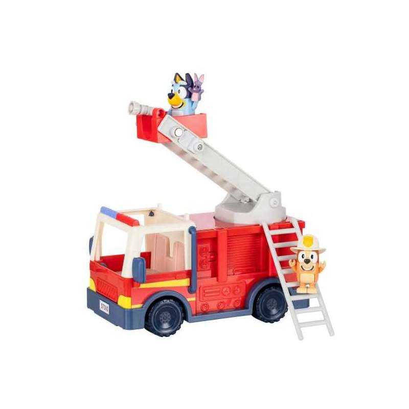 moose bluey camion de bomberos + 2 figuras (moose toys - 17610)
