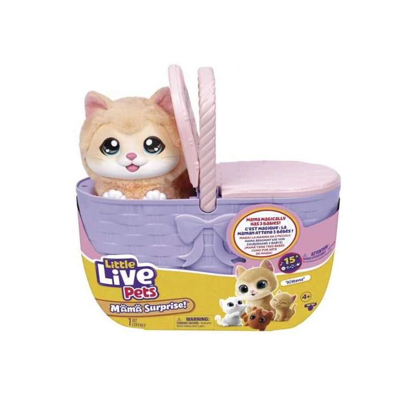 moose little live mama surprise kitty (moose toys - 26785)