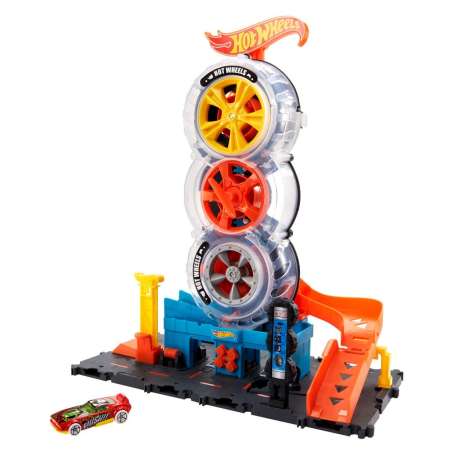 hot wheels city tienda de neumaticos (mattel - hdp02)