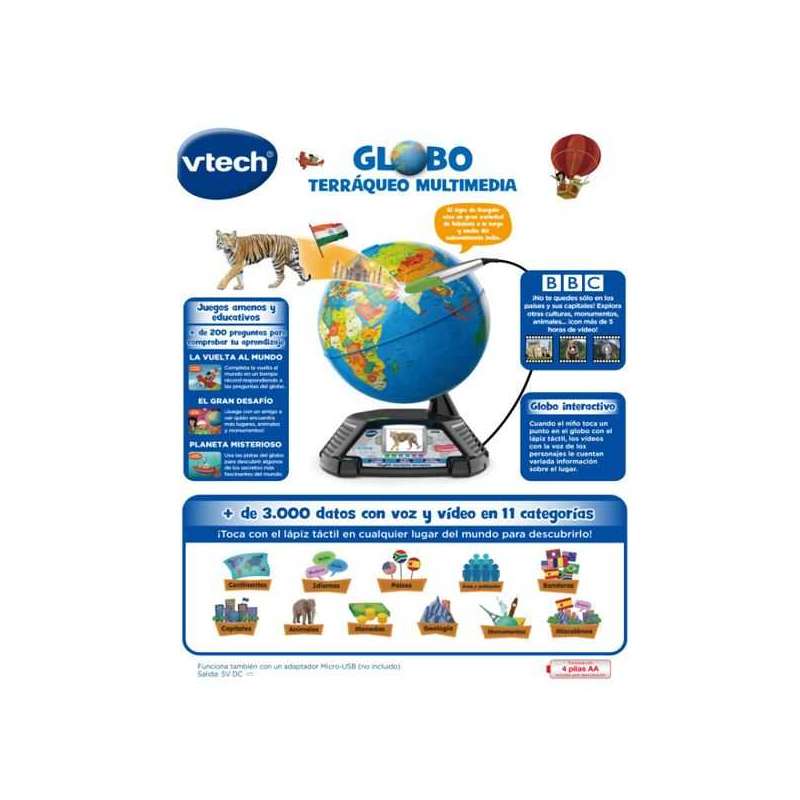 vtech globo interactivo multimedia (vtech - 605422)