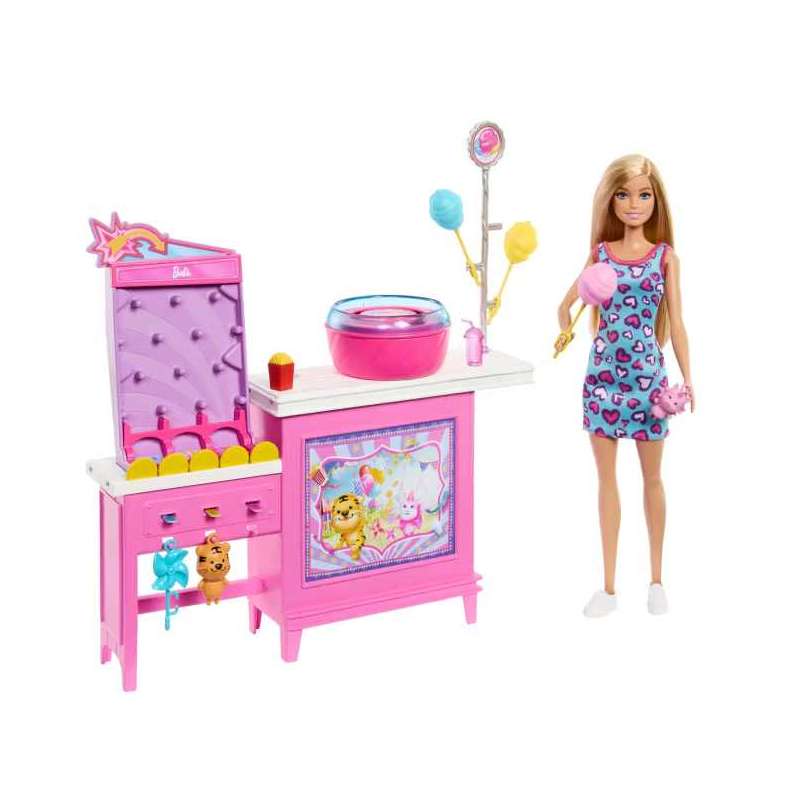 barbie puesto de algodon de azucar (mattel - jfv67)