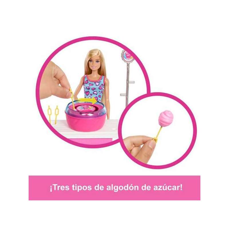 barbie puesto de algodon de azucar (mattel - jfv67)