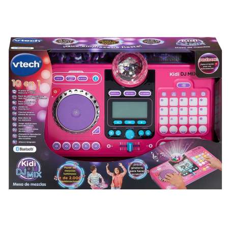 vtech kidi dj mix mesa de mezclas rosa (vtech - 547357)