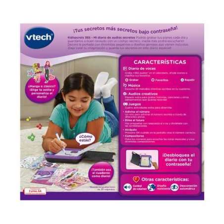 vtech kidisecrets 365 mi diario de audio secretos (vtech - 581967)