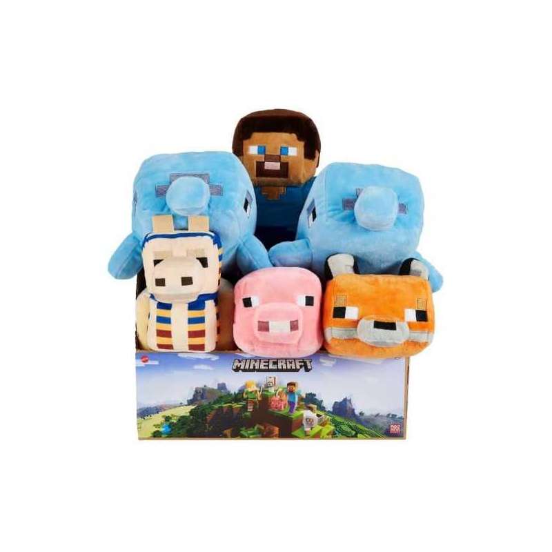 minecraft peluche bÁsico 20 cm surtidos (mattel - hbn39)