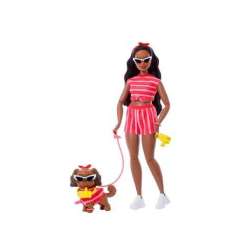 barbie twinning look muÑeca afroamericana con perro (mattel - jfp37)