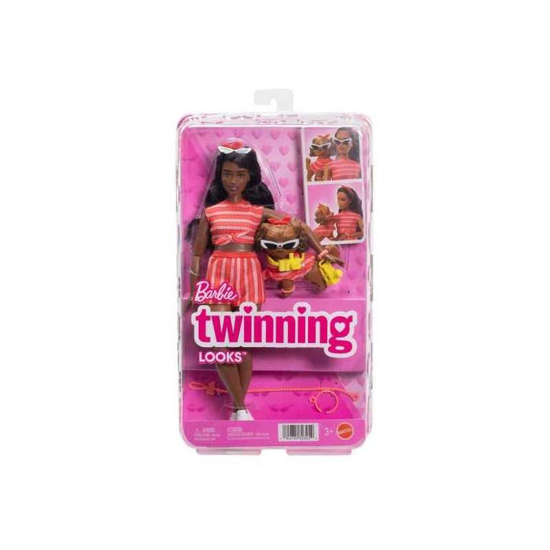 barbie twinning look muÑeca afroamericana con perro (mattel - jfp37) barbie twinning look muÑeca afroamericana con perro (mattel - jfp37)