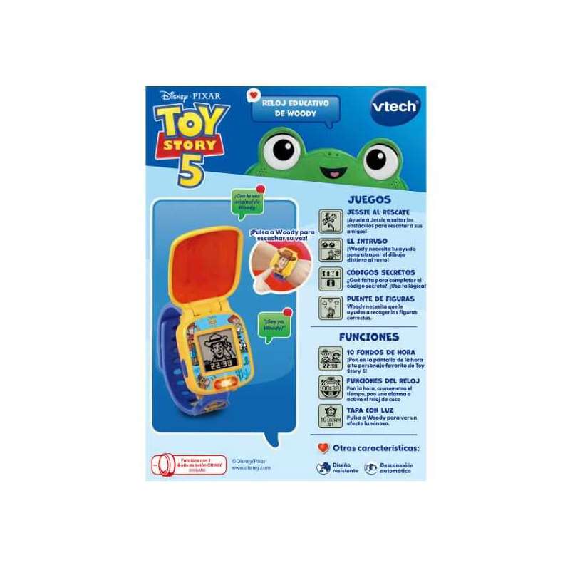 vtech toy story 5 reloj educativo woody