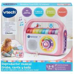 vtech reproductor musical graba, canta y baila rosa (vtech - 615557)