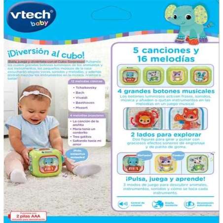 vtech cubo sorpresa musica y animales (vtech - 574122)