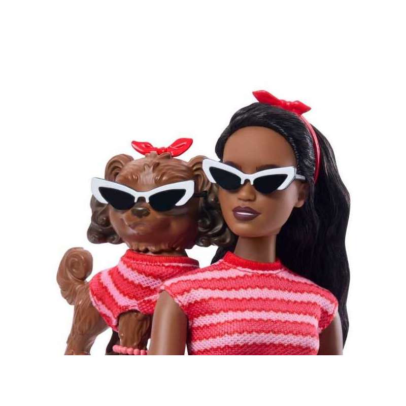 barbie twinning look muÑeca afroamericana con perro (mattel - jfp37) barbie twinning look muÑeca afroamericana con perro (mattel - jfp37)