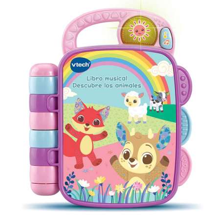 vtech libro musical descubre animales rosa (vtech - 567857)