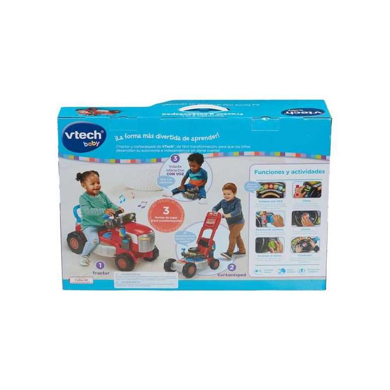 vtech convertible 3 en 1 tractor y cortacesped rojo (vtech - 576522)